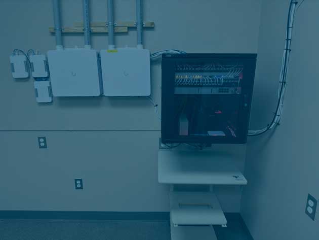Computer and electronics locked in secure cabinet in medical offices